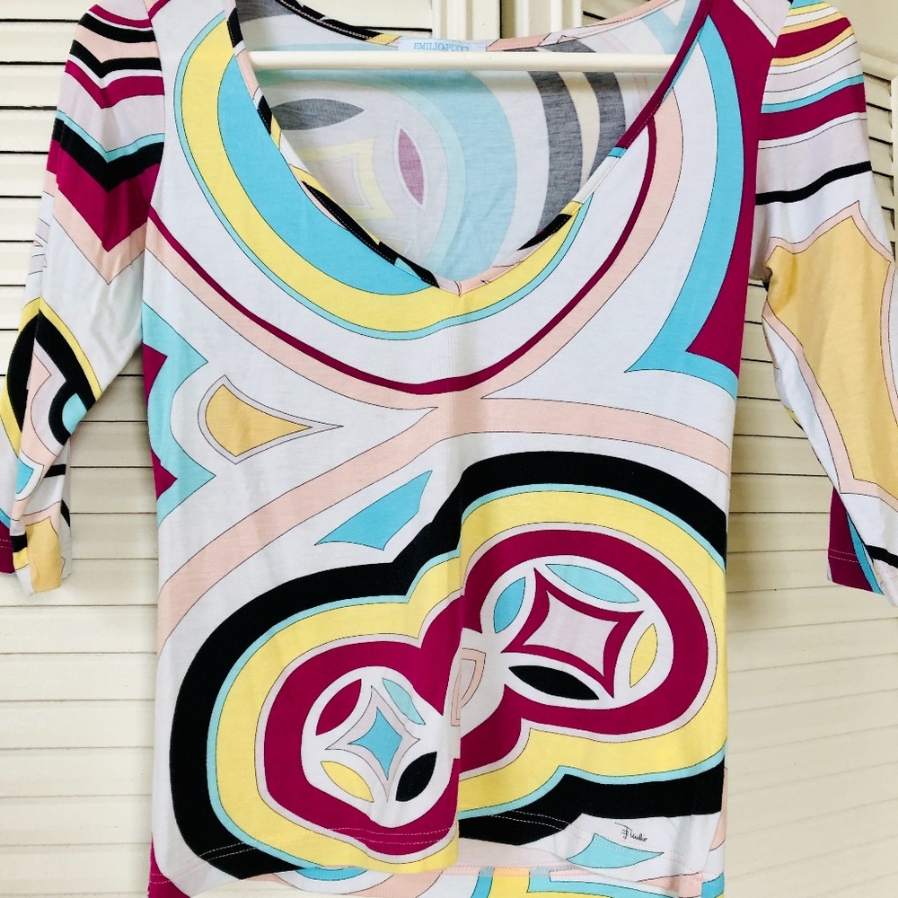 Emilio Pucci top/Made in Italy/XS.